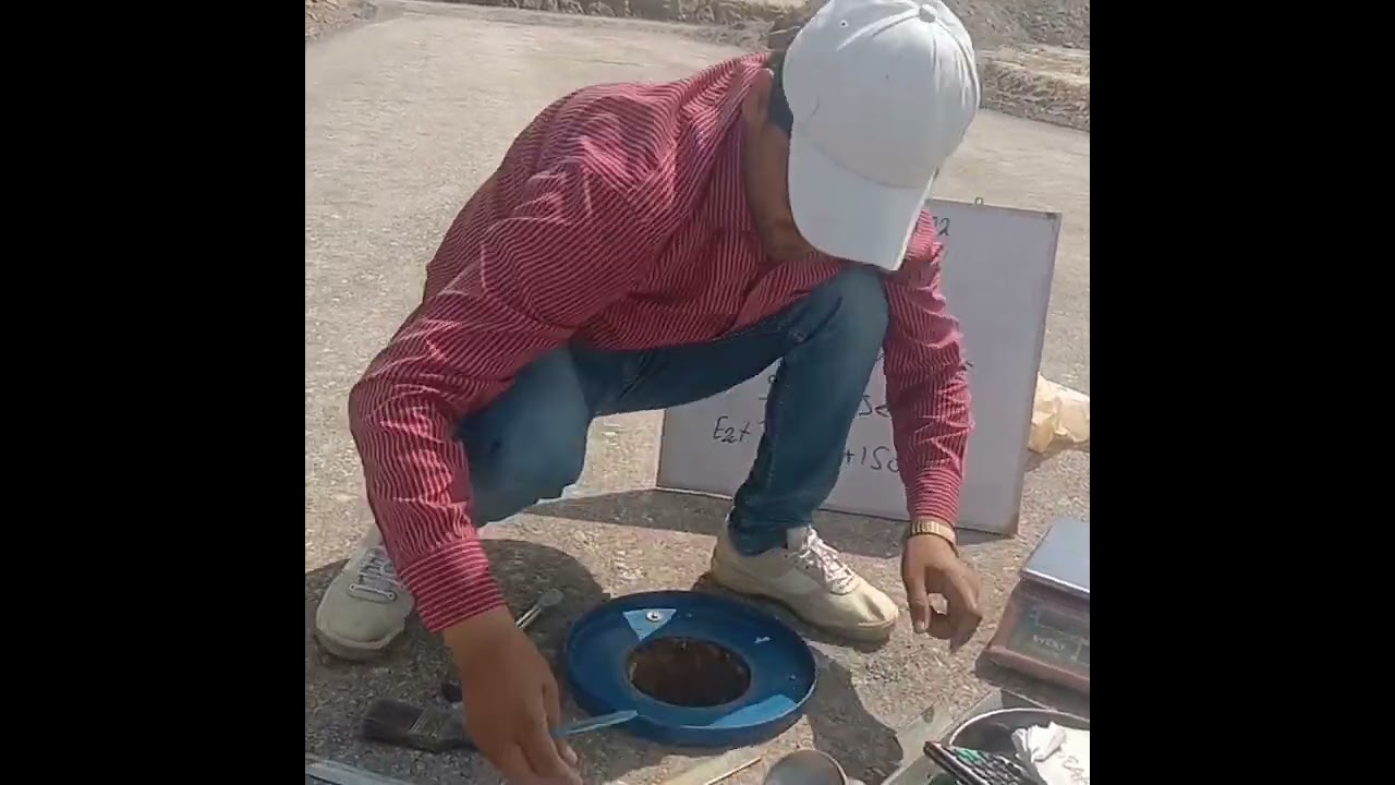 Process of F.D.T(field density test)for aggregate base top at site