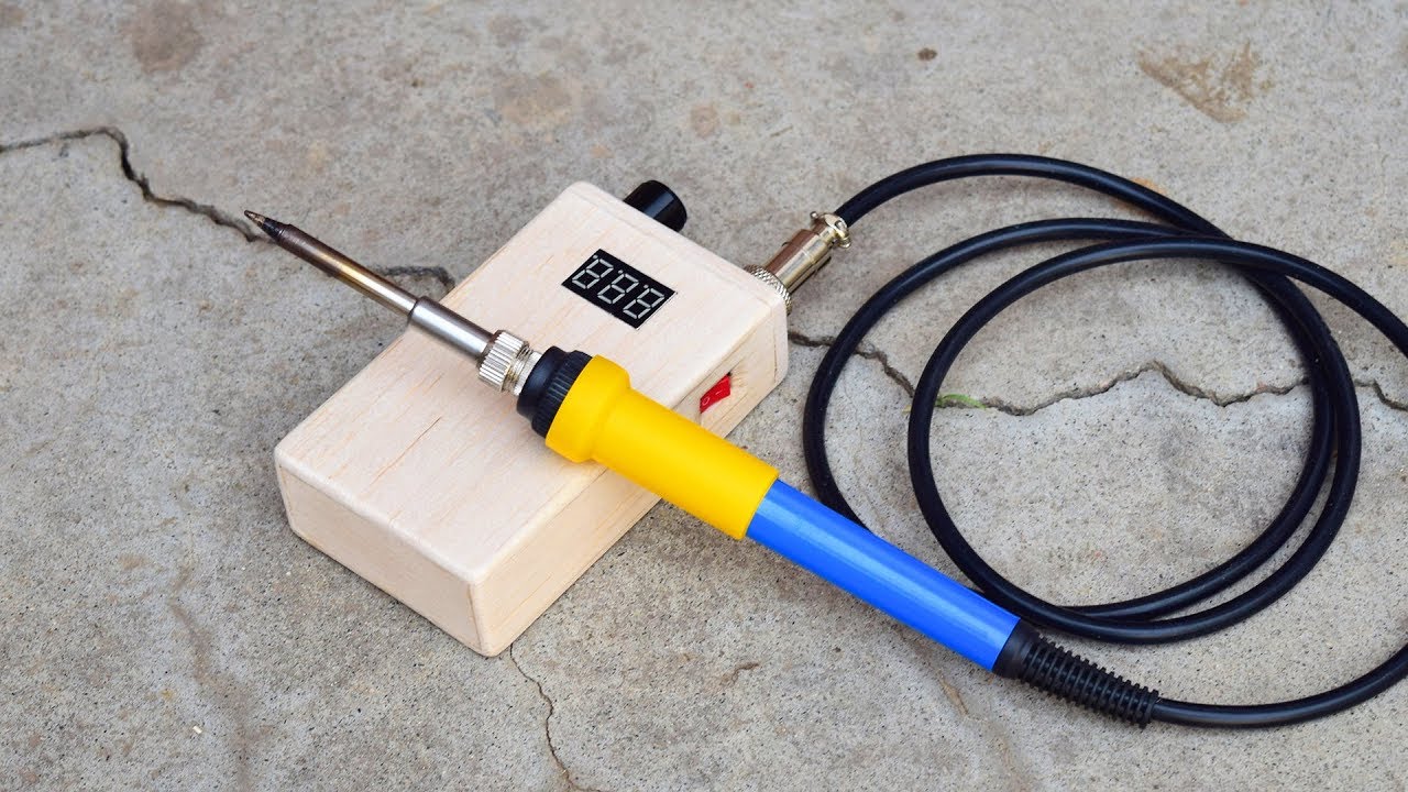 how to make a battery powered soldering iron at home DIY chargeable  HAKKO T12