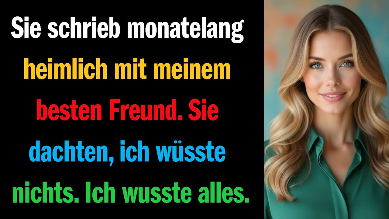 Sie schrieb monatelang heimlich mit meinem besten Freund.Sie dachten, ich wüsste nichts