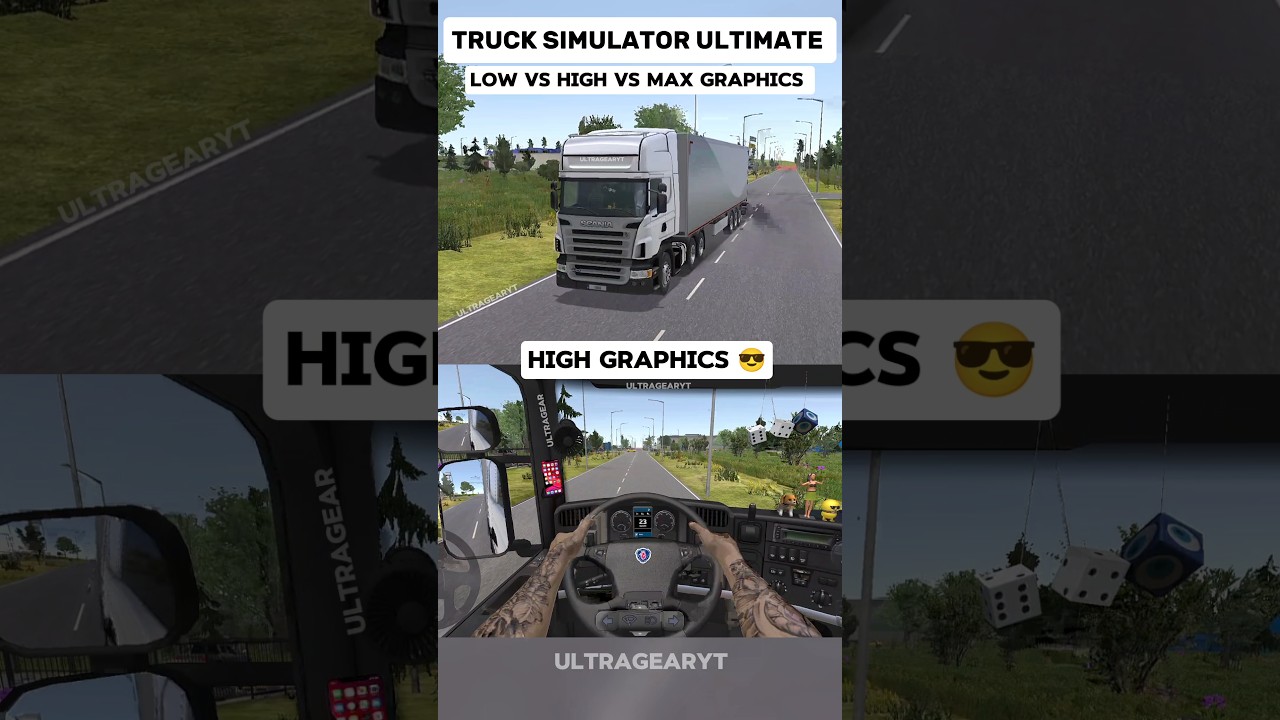 lowest vs highest max graphics in truck simulator ultimate 📉📈🧐