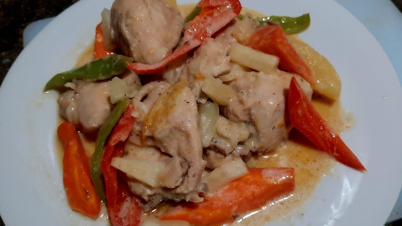 PINEAPPLE CHICKEN in COCONUT MILK / Pininyahang manok sa gata//@cookiseat894 