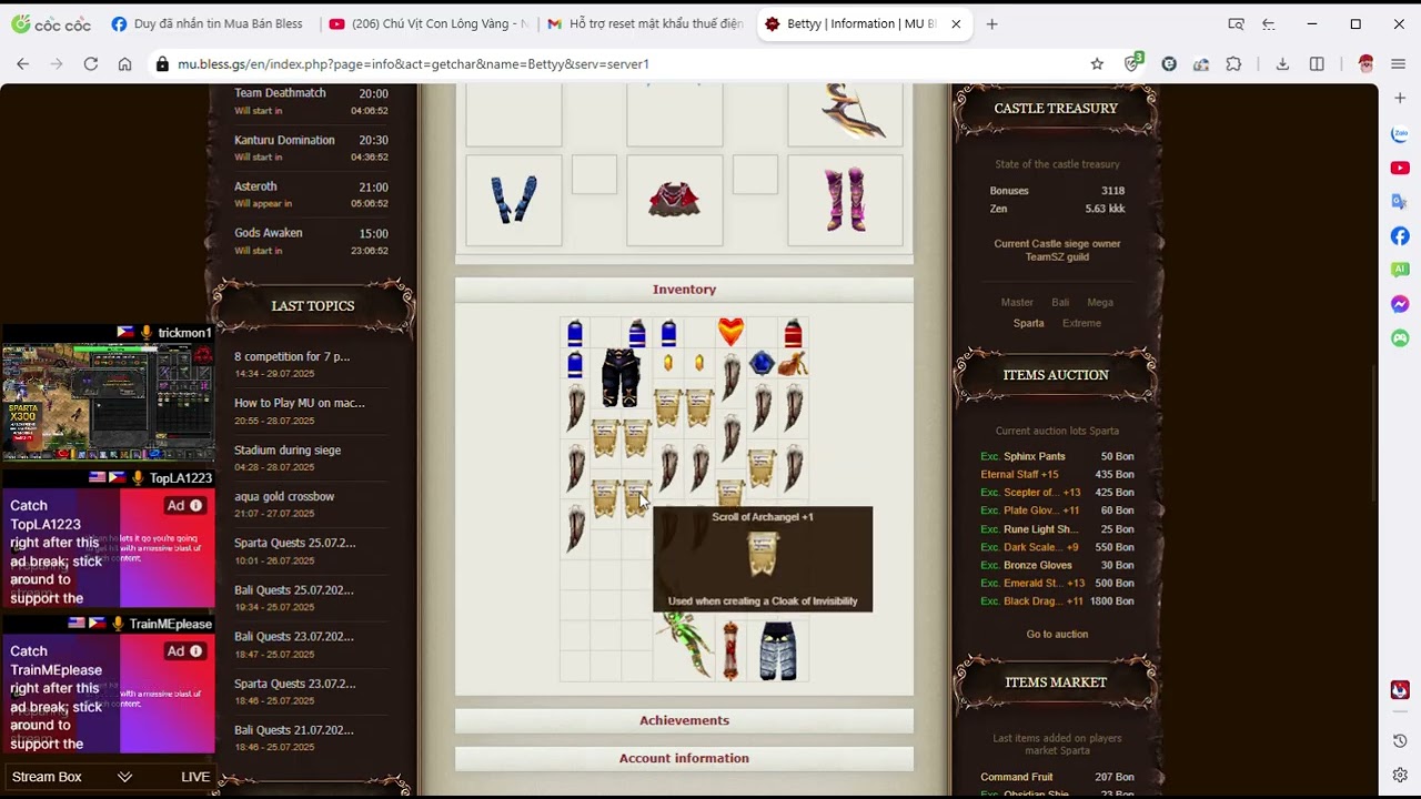 Bettyy   Information   MU Bless Online &mdash; The Ultimate MU Online Private Server   Cốc Cốc 2025 07 29