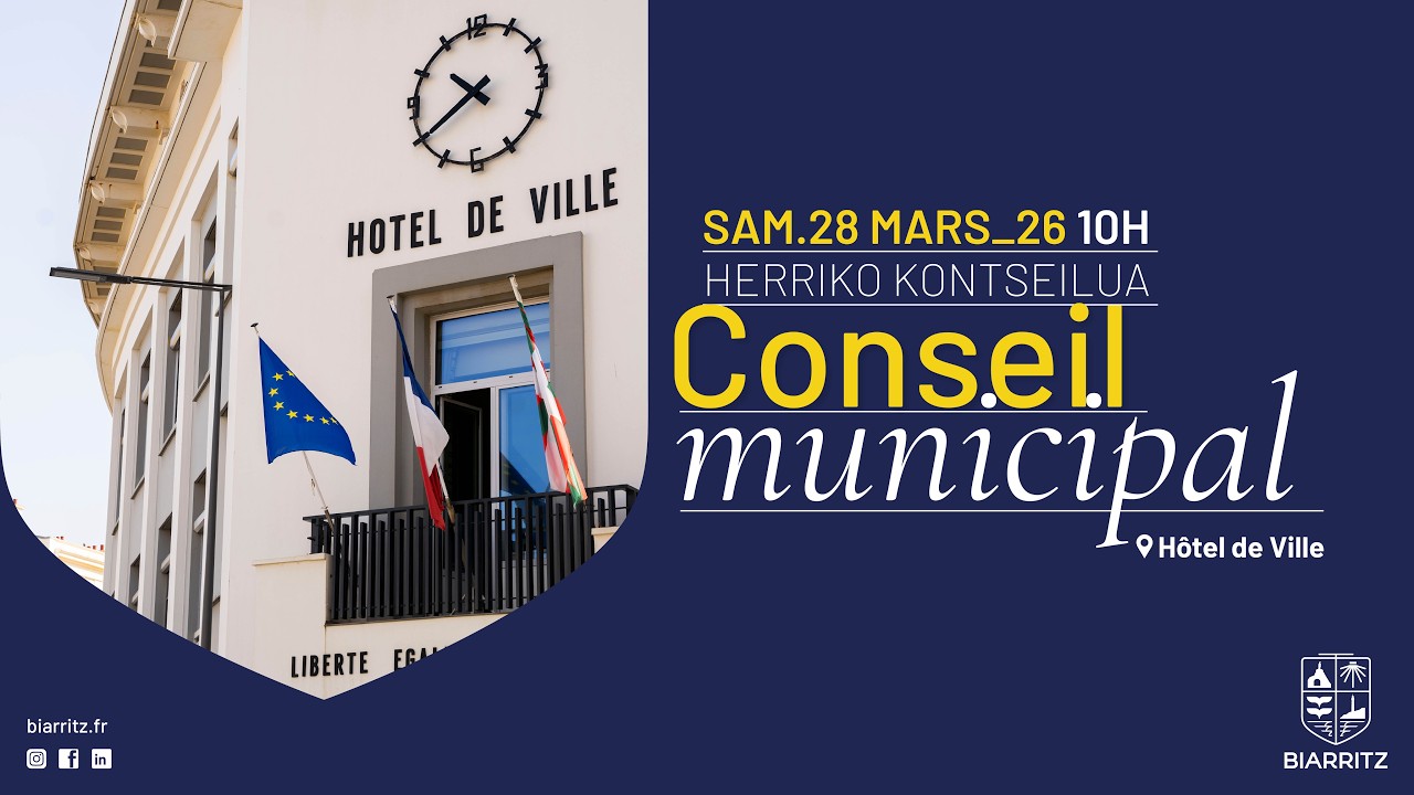 Ville de Biarritz - Conseil Municipal du 28 mars 2026