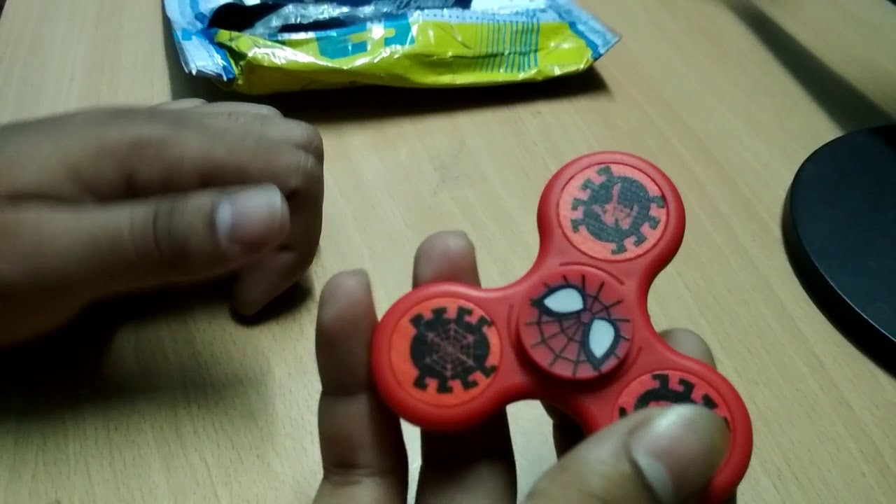 Marvel spiderman fidget spinner  (Red)