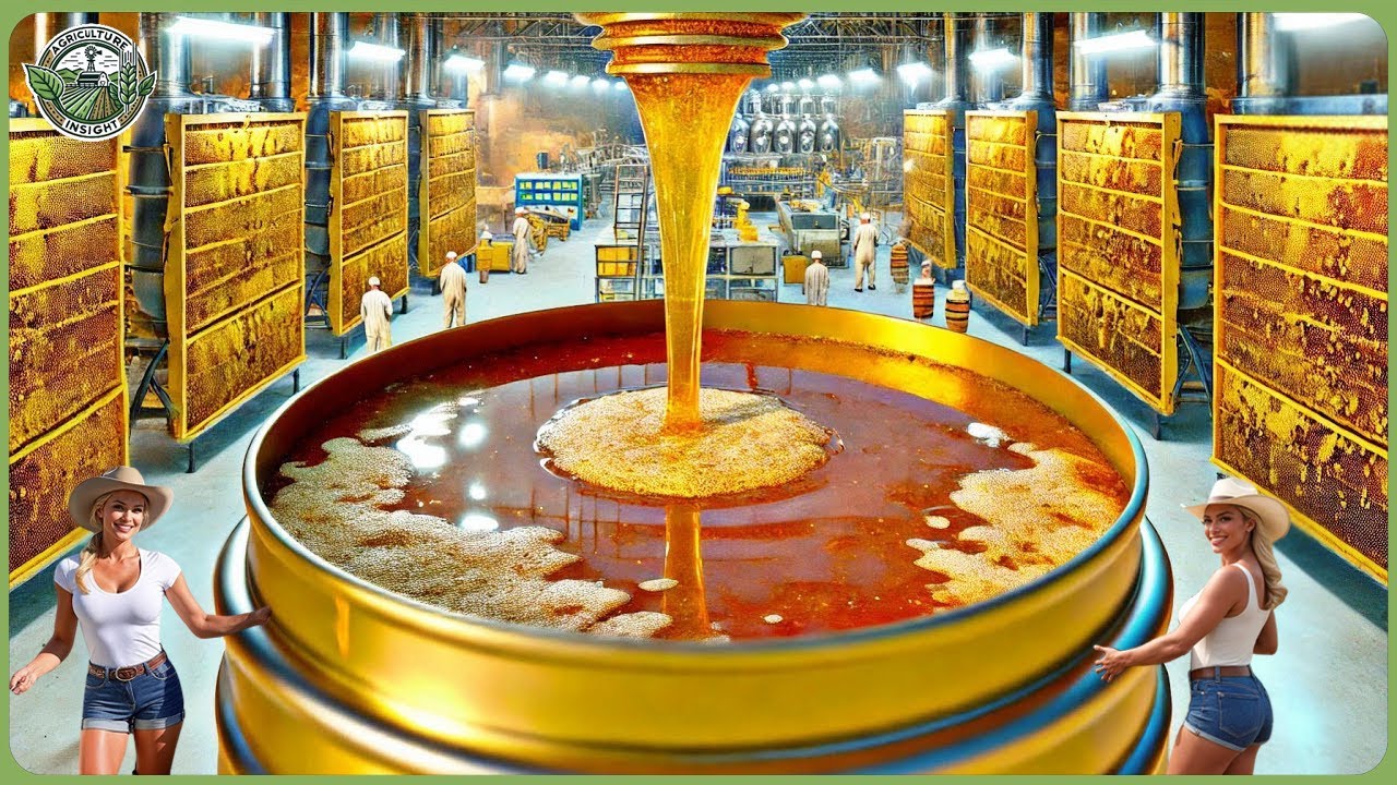 How Honey Is Made - Massive Bee Farming & Million Liters Honey Processing In Factory