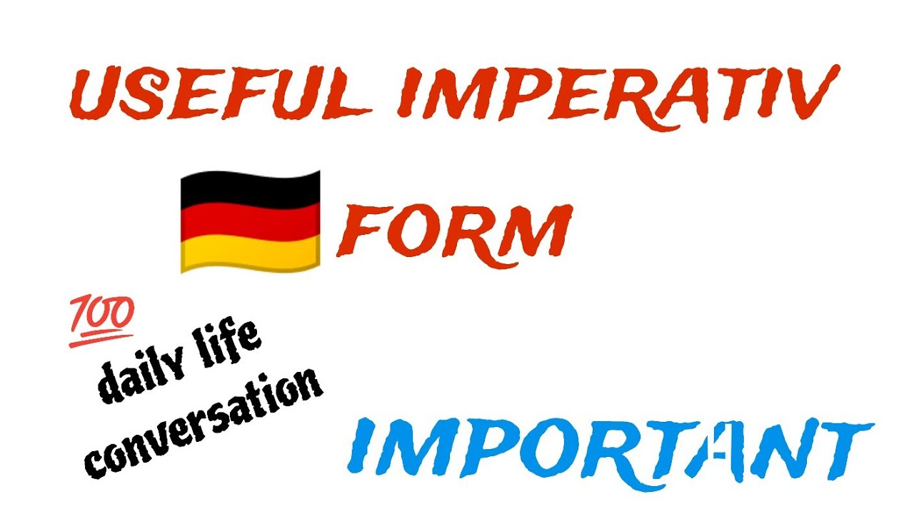 Useful Imperativ Form In German ‼️🇩🇪. Learn Deutsch.