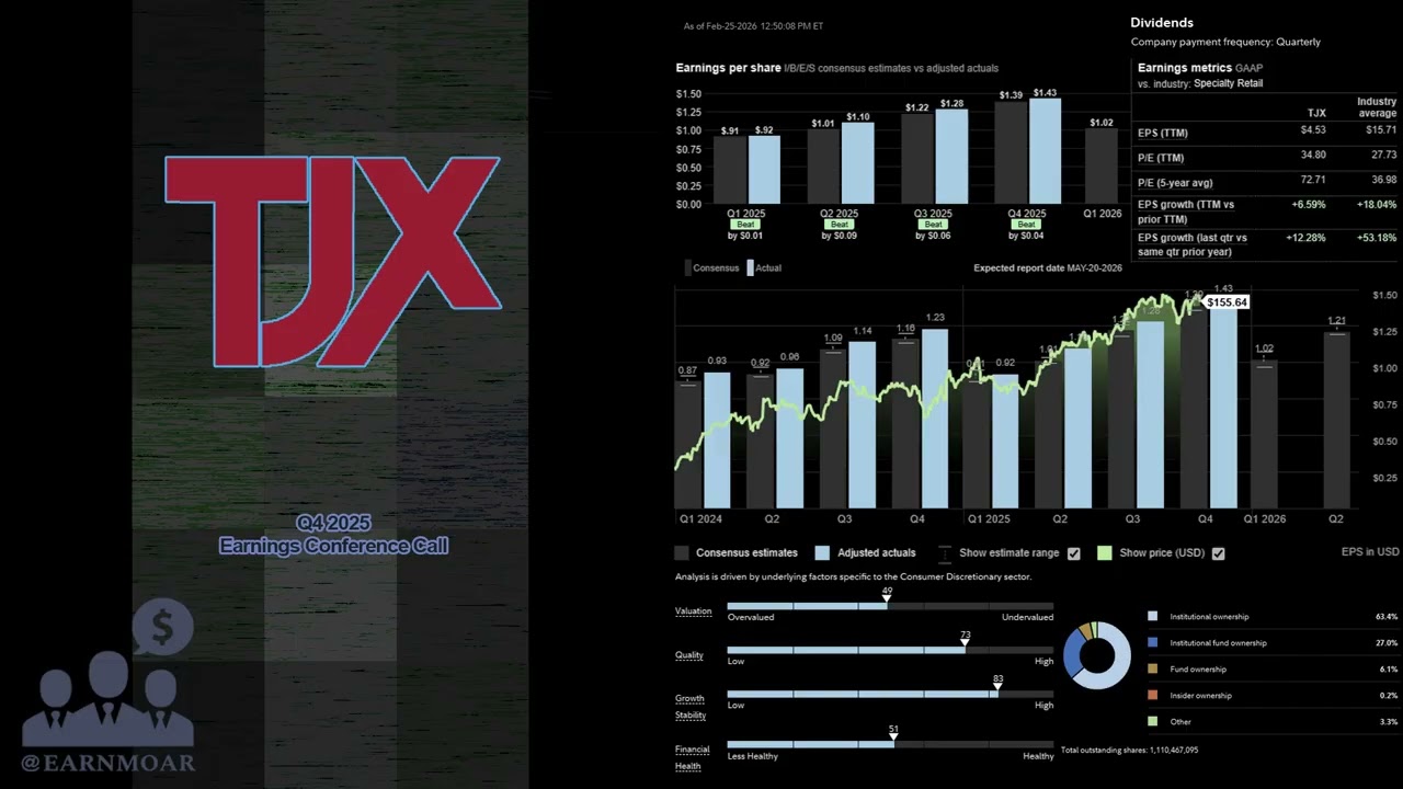 $TJX The TJX Companies Q4 2025 Earnings Conference Call