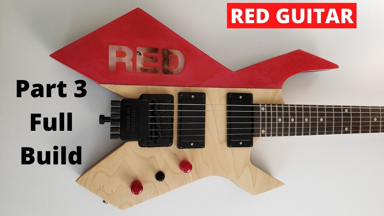 RED Guitar Part 3 (Full Build) - The Great Guitar Build Off 2021 (GGBO 2021)
