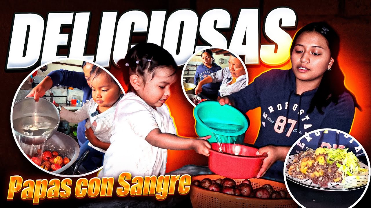 COCINE EL MEJOR PLATO DE MI PUEBLO PAPAS  CON SANGRE!!