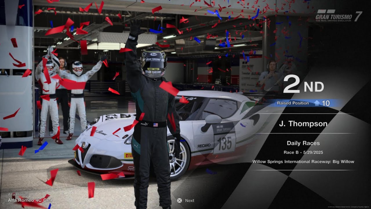 Surprising 2nd place finish in Gran Turismo 7 online racing
