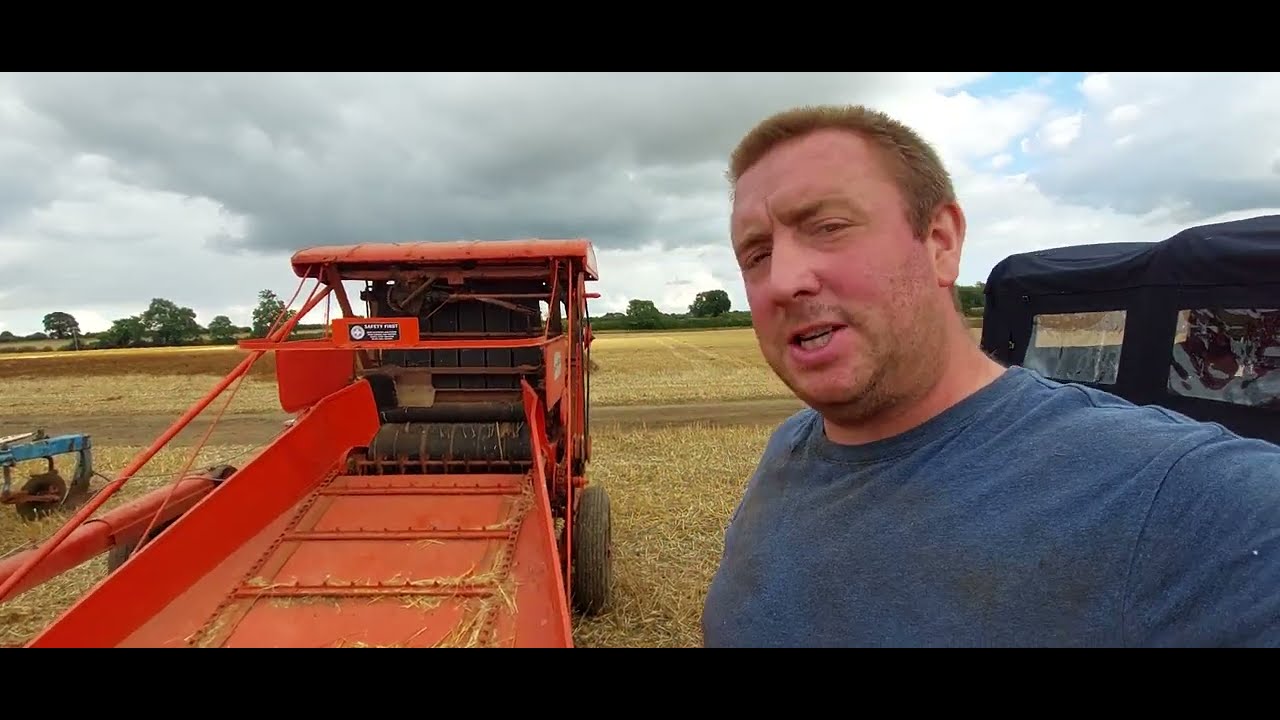 Allis Roto baler Blakesley vintage harvest.
