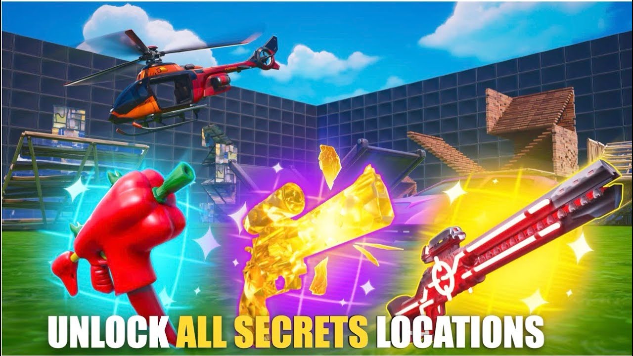 1V1 WITH EVERY GUN HIVE MAP FORTNITE CREATIVE - UNLOCK ALL NEW SECRETS LOCATIONS