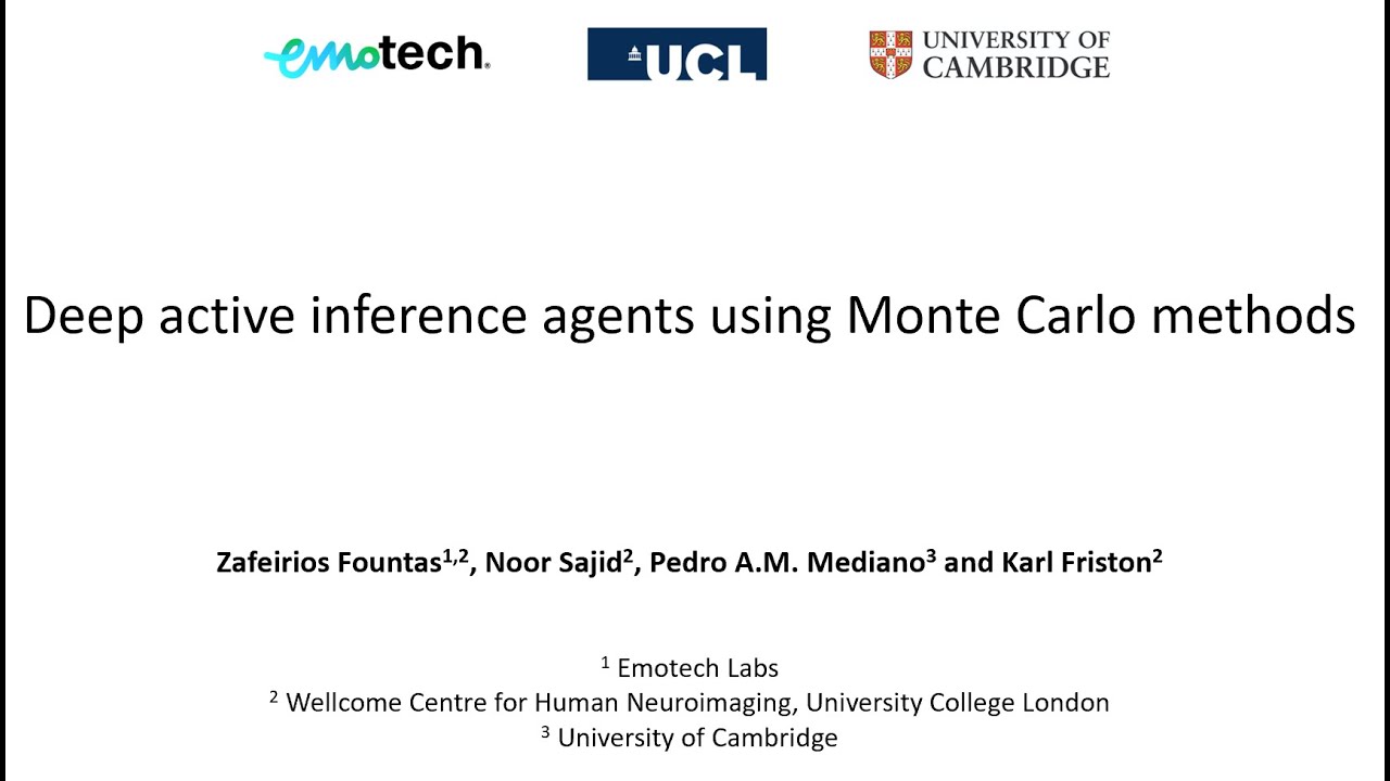 Deep active inference agents using Monte Carlo methods, presentation for NeurIPS 2020