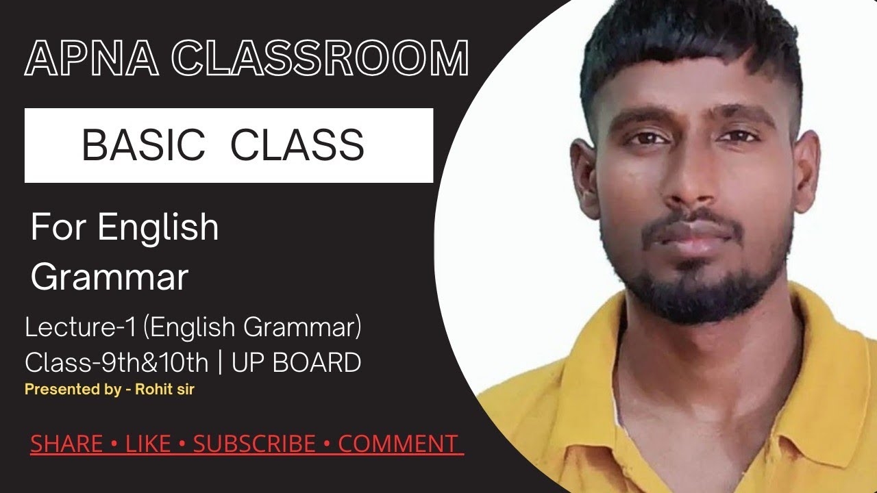 Class -1- Introduction  Of  Grammar  Letters, Words ,Alphabet  Part Of Speech  by Rohit sir