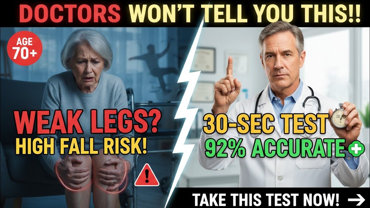 WEAK LEGS AFTER 70? THE 30-SECOND MORNING TEST THAT PREDICTS YOUR FALL RISK WITH 92% ACCURACY!!