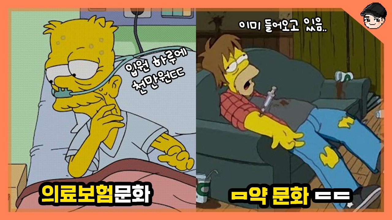 입원 하루에 천만원? 심슨으로 보는 우리나라에 들어오면 큰일날 미국 문화 TOP10 [빠퀴]