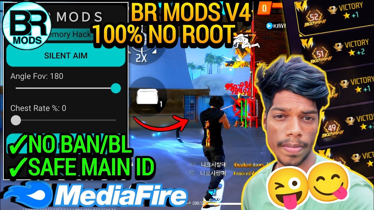 BR MODS 100% NO ROOT | New Rom Br Mods Panel Aim Silent+ESP Safe Main ID No Ban No BL - Gem Dujeok