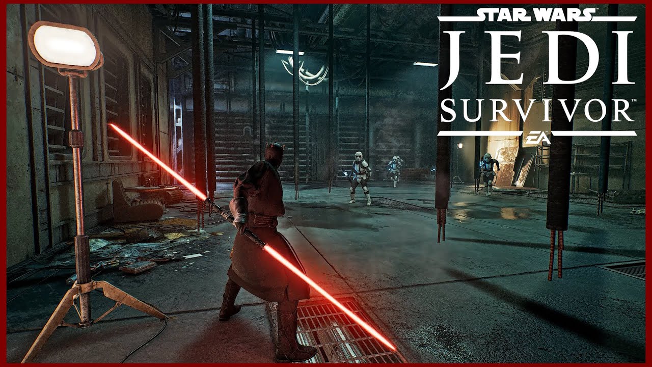 Darth Maul - Brutal Double-Bladed Lightsaber Combat - Jedi Survivor [ 4k Cinematic Style]