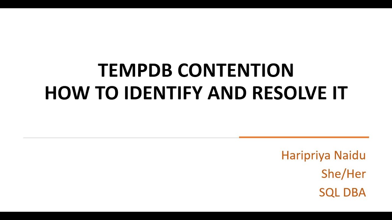 GLASS September 2024: Haripriya Naidu & TempDB Contention: How to Identify and Resolve it