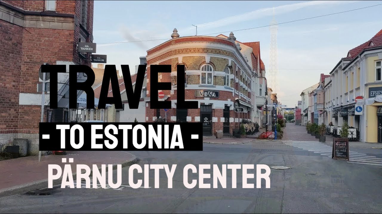 Путешествие в Эстонию-Пярну-4K-Вход в центр города-2022