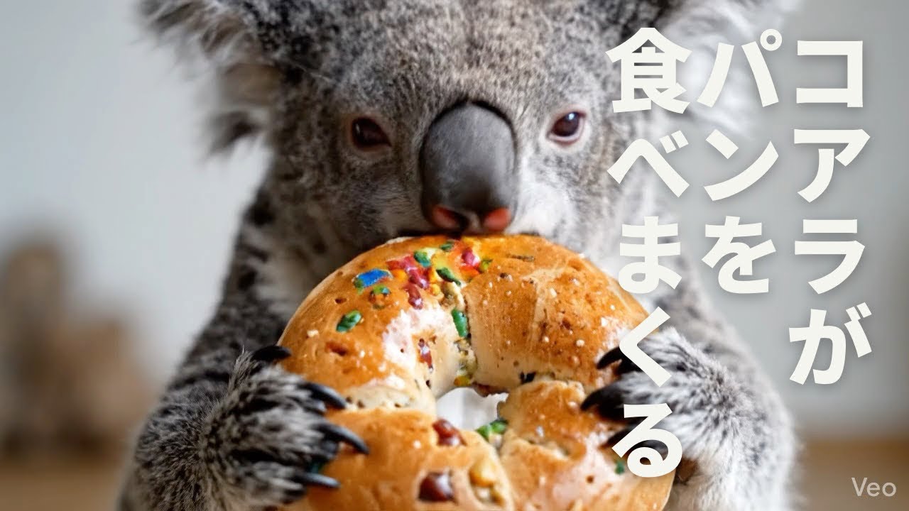 【ASMR】コアラがパンを食べまくる