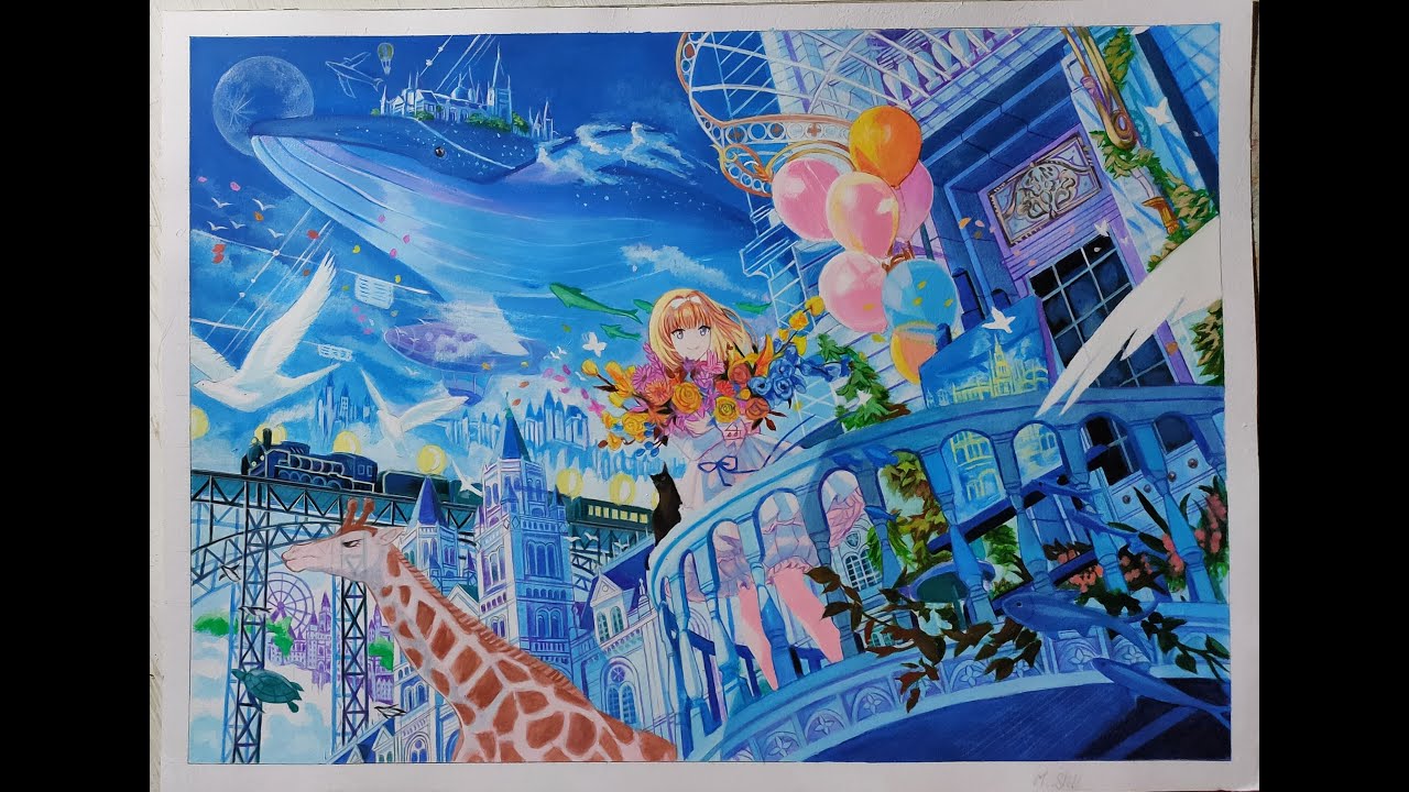 Drawing Fantasy anime Girl