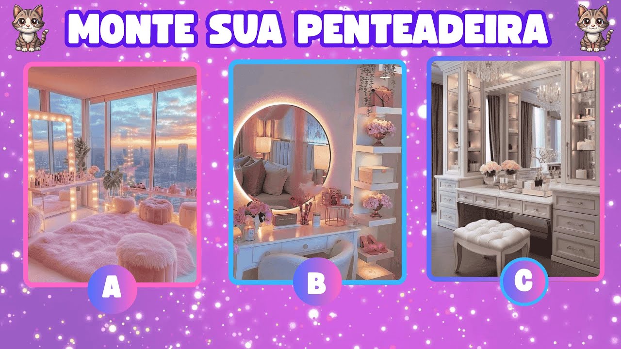 ✨ MONTE SUA PENTEADEIRA DOS SONHOS 💄KEKA QUIZ💄#girls #necessaire