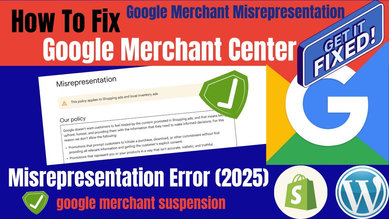 How To Fix Google Merchant Center Misrepresentation Error (2025) | how to fix misrepresentation eror