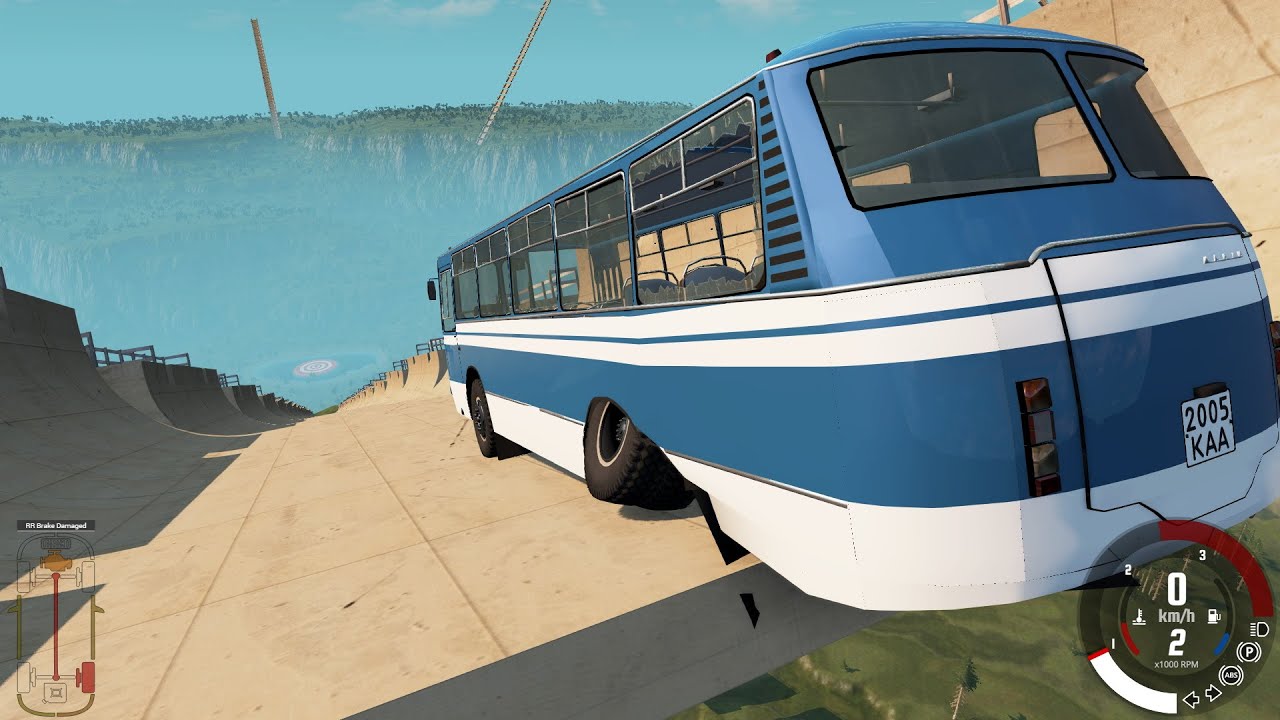 BUSES CRASH and MEGA RAMP MAP #1 😎 BeamNG DRIVE
