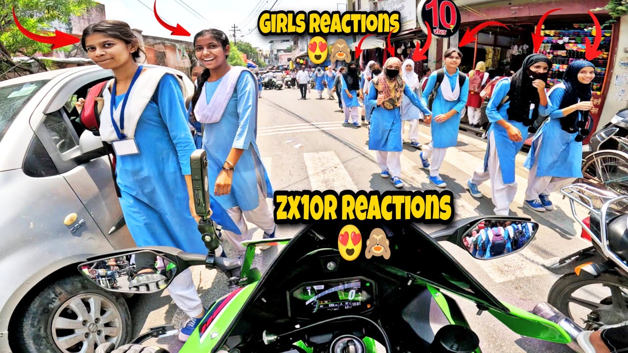 Zx10r Shocking Girls Reaction 😍 || Cute College Girls Shocking Reactions || Best Zx10r Reactions ||
