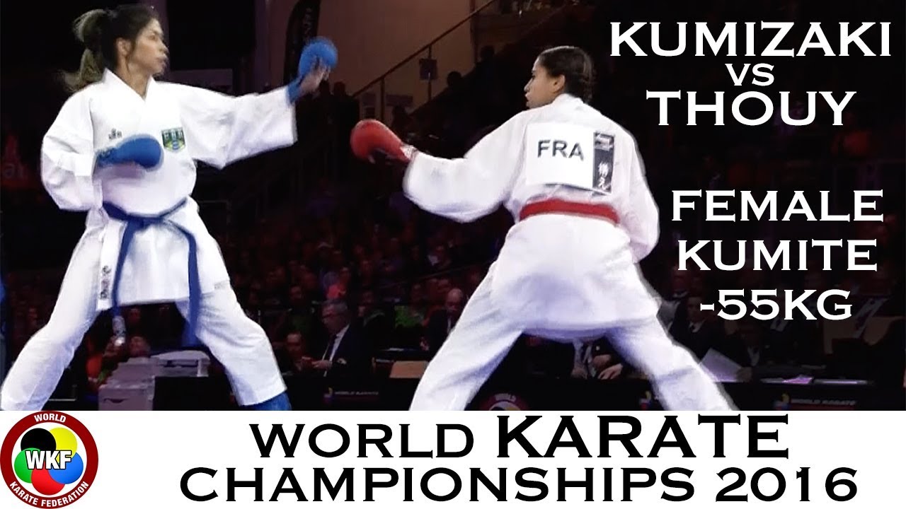 FINAL. Female Kumite -55kg. KUMIZAKI (BRA) vs THOUY (FRA). 2016 World Karate Championships