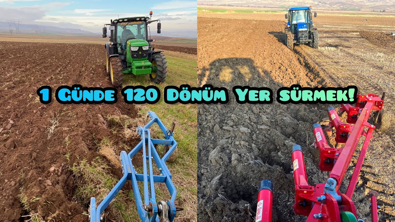 Sabahtan akşama kadar durmak yok!!! John Deere 6120R (6/14) New Holland Td85d (4/14) (ERDOĞAN TARIM)