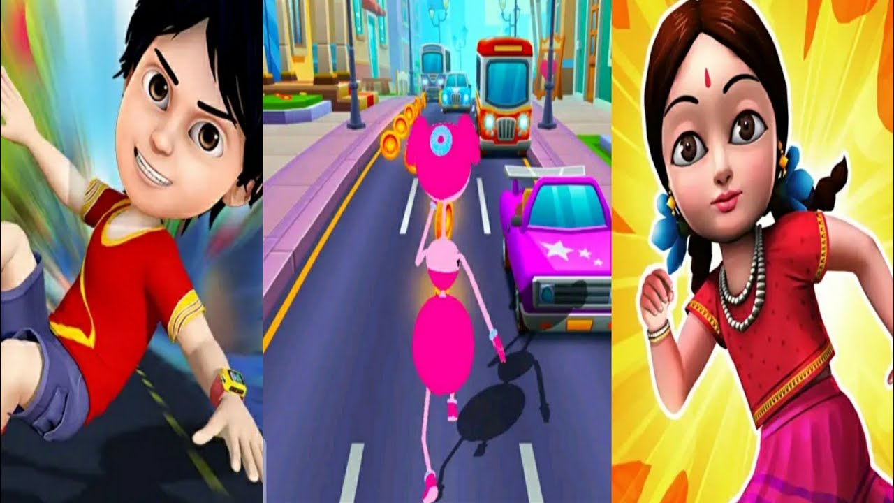 Little Radha Run VS Shiva Subway Street Run 3D VS Subway Mommy Long Endless 3D Gameplay