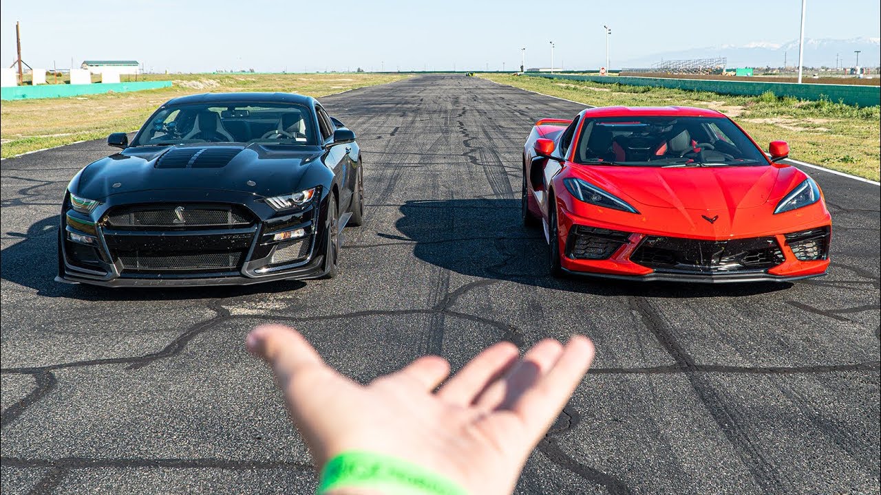 2020 GT500 против C8 CORVETTE — СРАВНЕНИЕ НА ТРАССЕ (разбор круга)