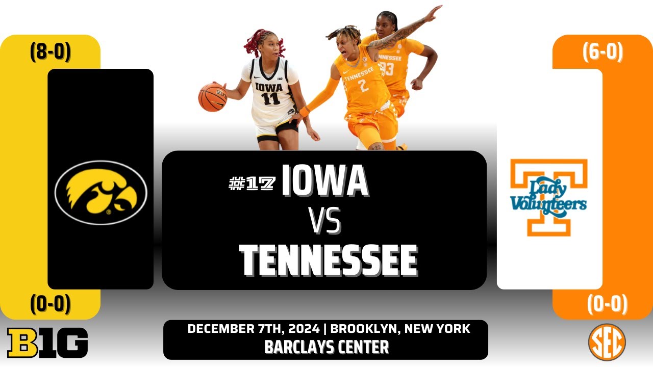 No. 17 Iowa vs Tennessee | 2024 Shark Beauty Women's Champions Classic | 12.7.24