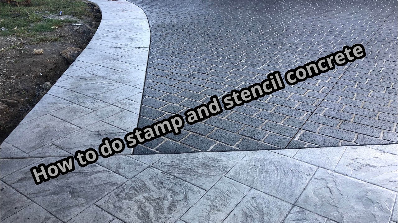 How to do a concrete driveway ( stencil and stamp ) granite texture | pattern concrete systems 🔥🔥