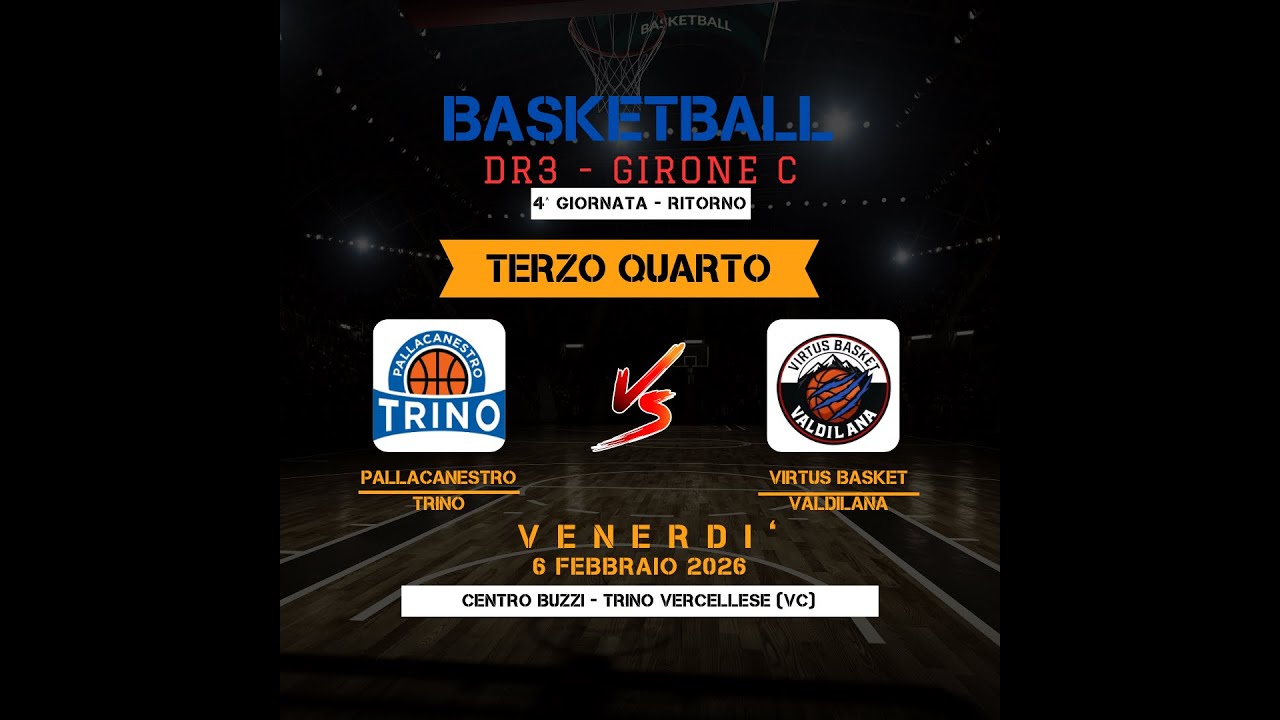 DR3 Piemonte: PALLACANESTRO TRINO - VIRTUS BASKET VALDILANA - Terzo quarto 7-20