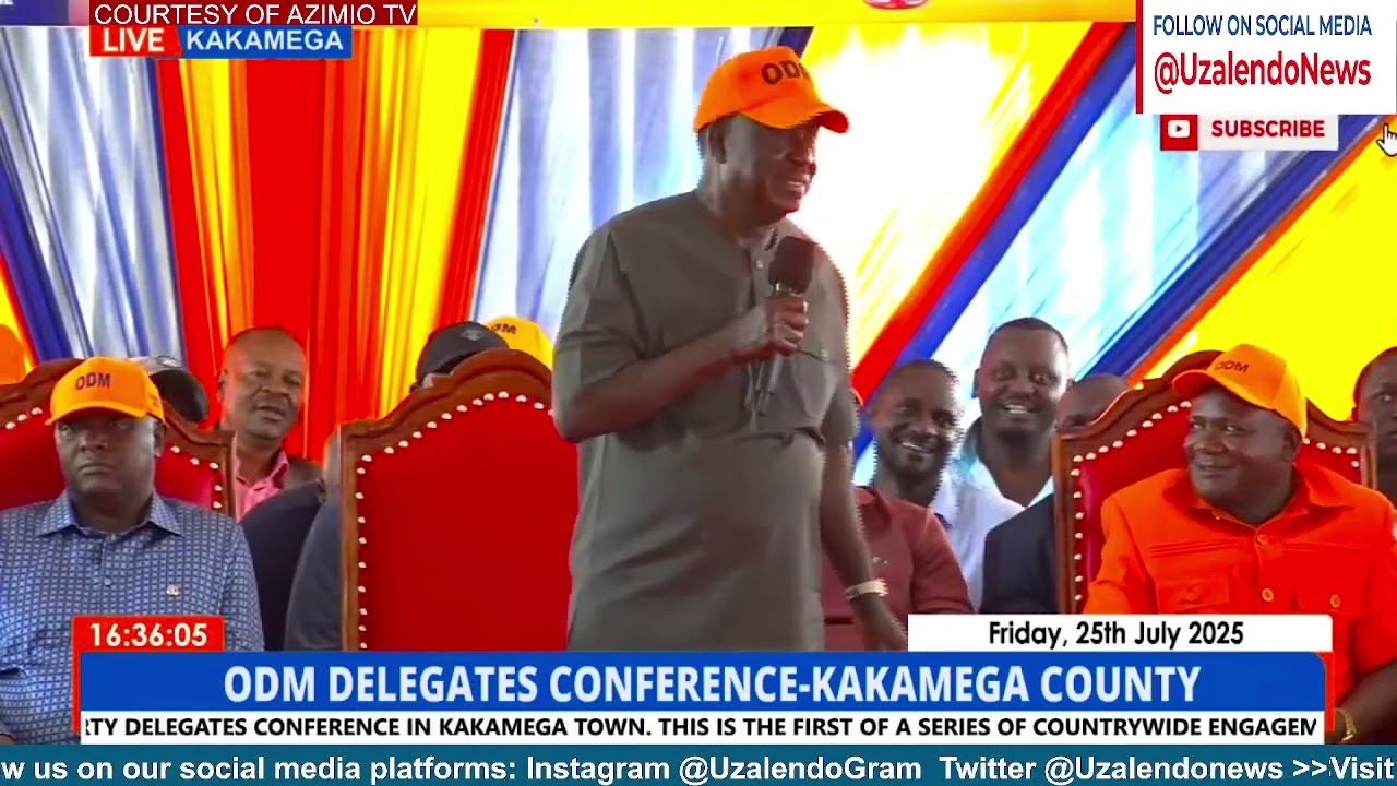 Raila Odinga's Speech in Kakamega During ODM Delegates Conference Amidst Growing Rift—FULL SPEECH