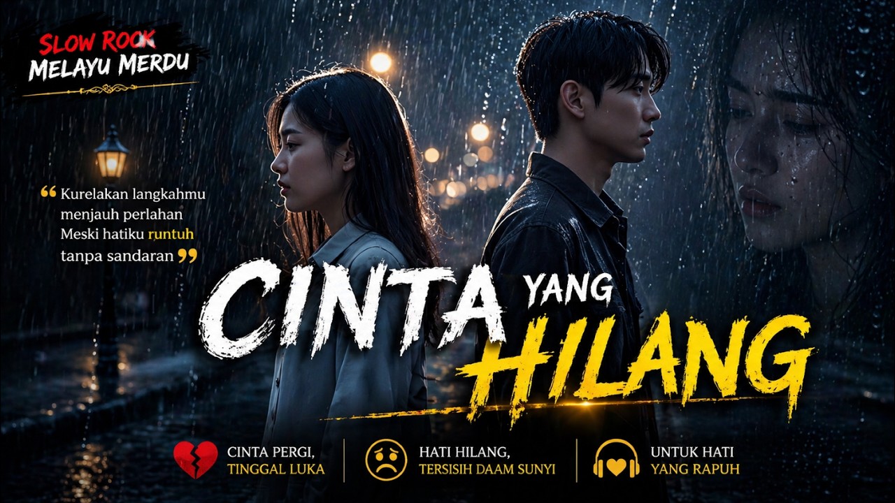 Lagu Slow Rock Melayu Galau Paling Menyentuh | CINTA YANG HILANG (Official Lyric Video)