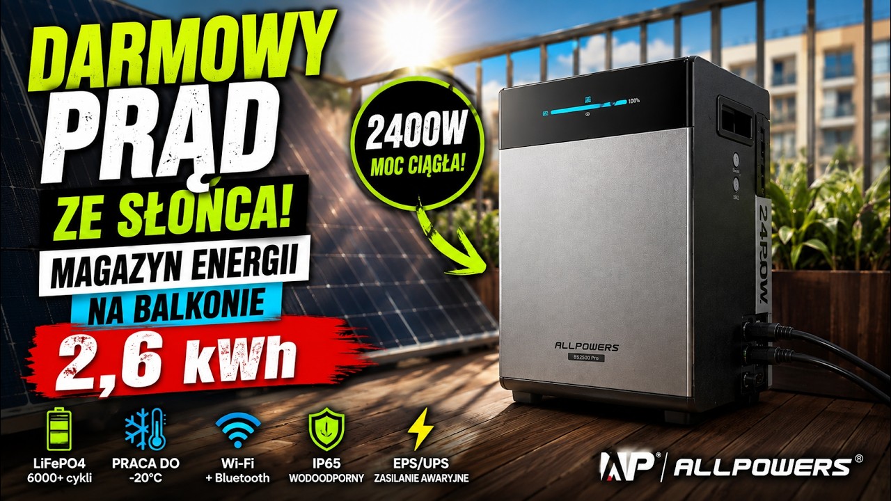 DARMOWY PRĄD z BALKONU?! Ten MAGAZYN 2,6 kWh może obniżyć rachunki za prąd! ☀️🔋