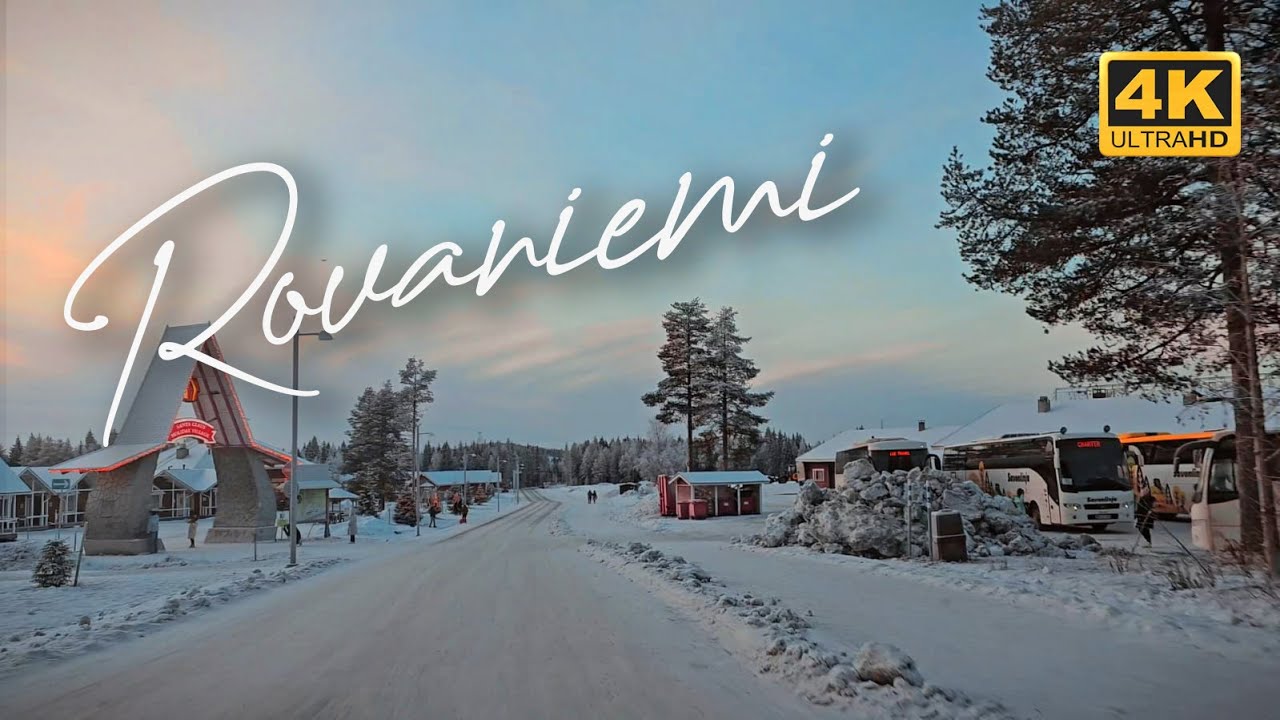 A Winter Wonderland: Rovaniemi 4K | Calming Snowy Winter Drive | Roads of Finland
