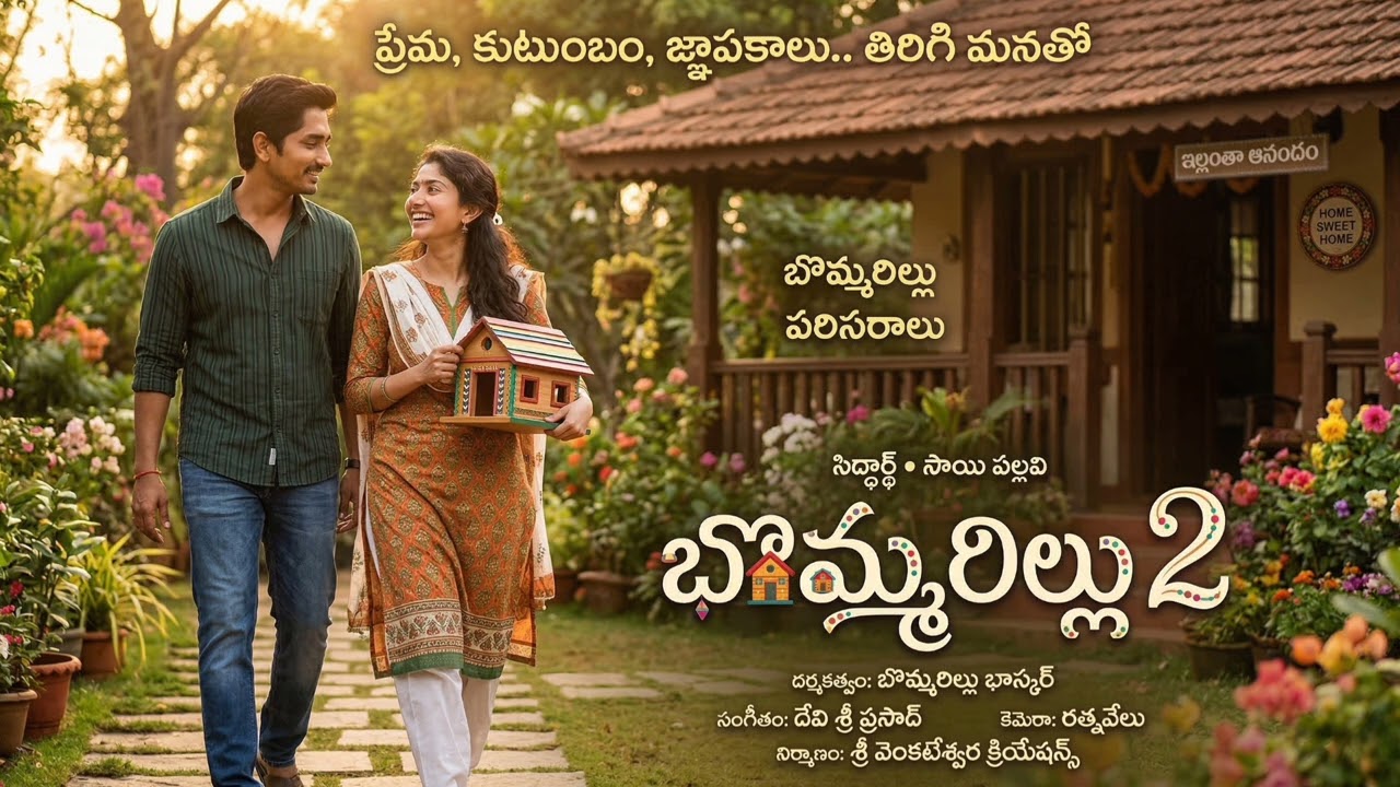 బొమ్మరిల్లు 2 / సిద్దార్థ/ లేడీ పవర్ స్టార్ సాయి పల్లవి/ తెలుగు/ సినిమా/ సాంగ్