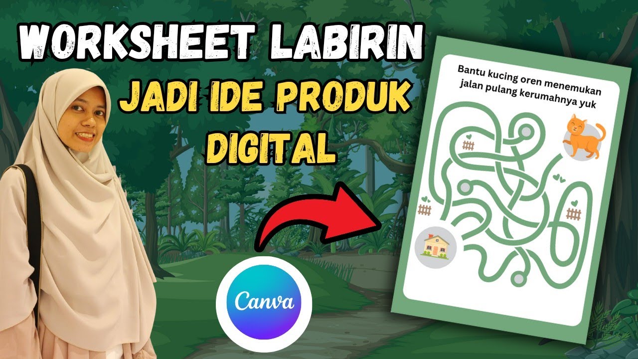 Cara Bikin Worksheet Labirin Anak SD di Canva 