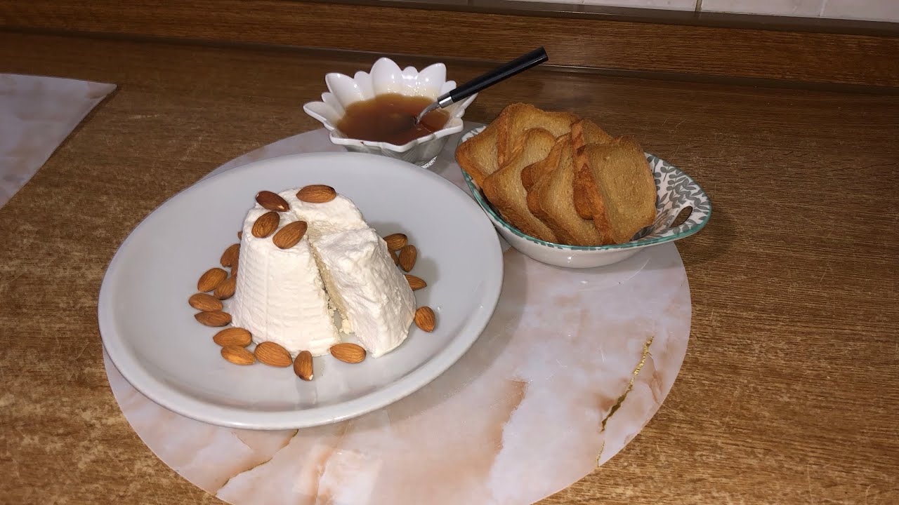 جبن  لوز منزلي نباتي بمكون واحد فقط 🥰 بدون حليب أو يغورت  سهل التحضير غني  بالفيتامين 💯