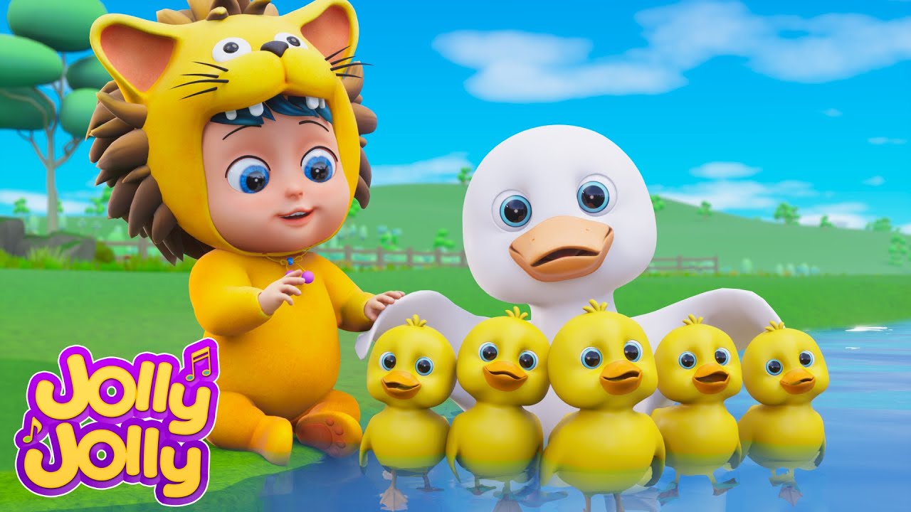 🦆🦆🦆Пять утят, Toodly doodly doo + Ещё | Jolly Jolly - Учись и играй - Детские стишки