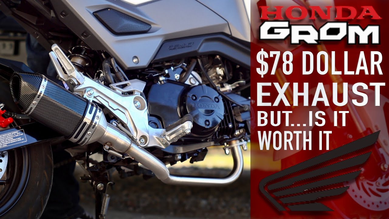 Honda Grom full Exhaust Install & Sound Test