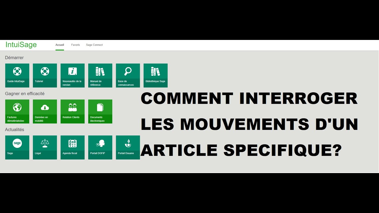 COMMENT INTERROGER LES MOUVEMENTS D'ARTICLE DANS SAGE GESTION COMMERCIALE