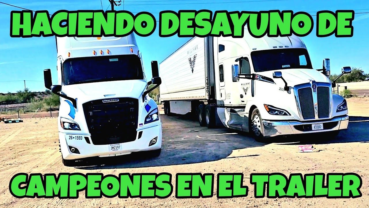 Preparando desayuno en mi trailer como chófer de walmart comiendo en déficit calorico.