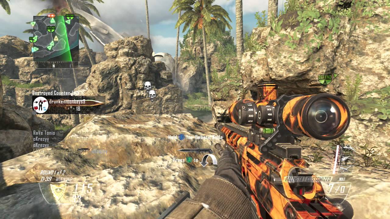 BO2 70-9 on Cove sniper gameplay (no commentary) with 2 CLIPS