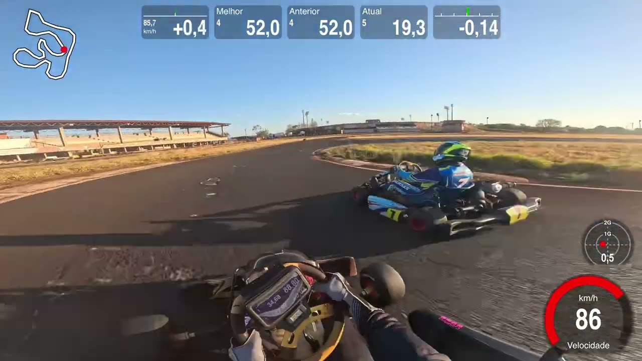 Mais um dia de treino na pista de Itumbiara no Kart F4 